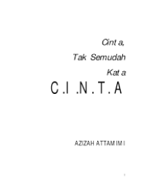 CINTA TAK SEMUDAH KTA CINTA