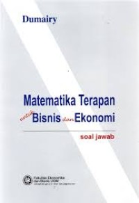 MATEMATIKA TERAPAN UNTUK BISNIS DAN EKONOMI